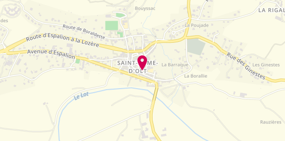 Plan de Coiffure Mixte Magali, 6 place de la Barrieyre, 12500 Saint-Côme-d'Olt