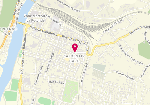 Plan de Vanessa Coiffure, 24 Rue Lamartine, 12700 Capdenac-Gare