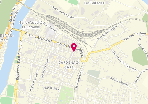 Plan de Capdemilcoupe, 5 Rue Lamartine, 12700 Capdenac-Gare