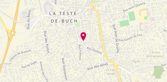 Plan de Linstant'coiff, 24 place Thiers, 33260 La Teste-de-Buch