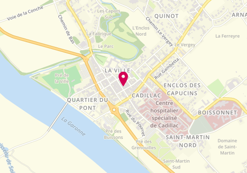 Plan de La P'tite Coupe, 45 Rue Cazeaux Cazalet, 33410 Cadillac-sur-Garonne