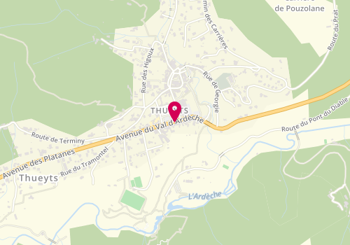 Plan de Jessica Coiffure, 33 avenue du Val d'Ardèche, 07330 Thueyts