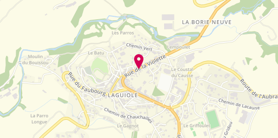 Plan de Coiffure Mixte Sandra et Marie-France, 28 Rue de la Violette, 12210 Laguiole