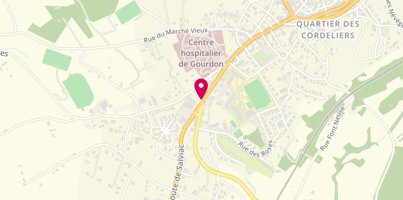 Plan de Aux Ciseaux d'Argent, Route de Cahors, 46300 Gourdon