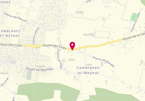 Plan de Sophie Coiffure Mixte, Route de Morillon le Bourg, 33360 Camblanes-et-Meynac