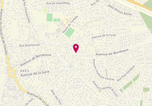 Plan de Audace Coiffure, 41 avenue de Bordeaux, 33740 Arès