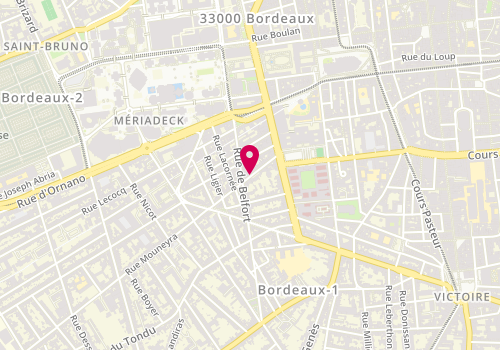 Plan de PATEY Graziella, 27 Rue Mouneyra, 33000 Bordeaux