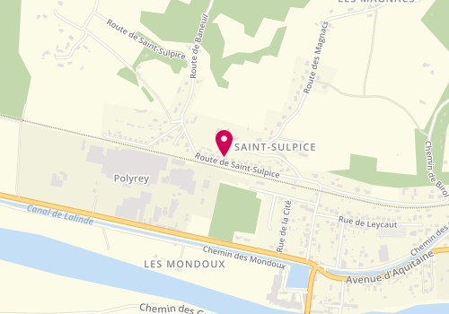 Plan de Sandra Coiffure, 28 Route de Saint-Sulpice, 24150 Lalinde