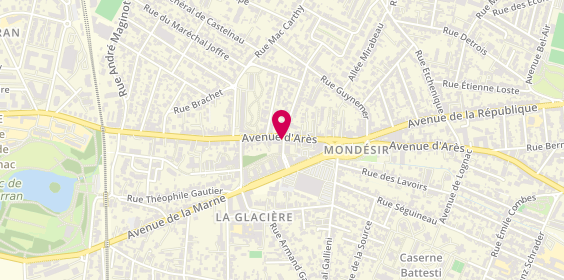 Plan de Coiffeur Zine, 372 avenue d'Arès, 33700 Mérignac