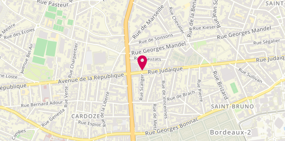 Plan de Experts Coiffure, 255 Rue Judaïque, 33000 Bordeaux