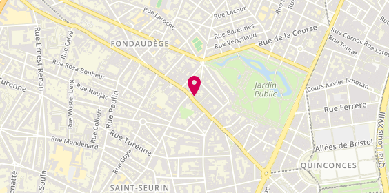 Plan de Kms Barber Bordeaux, 127 Rue Fondaudège, 33000 Bordeaux
