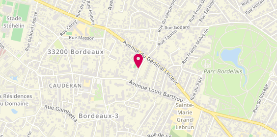 Plan de L'Atelier d'Elodie, 18 Rue Jules Michelet, 33200 Bordeaux