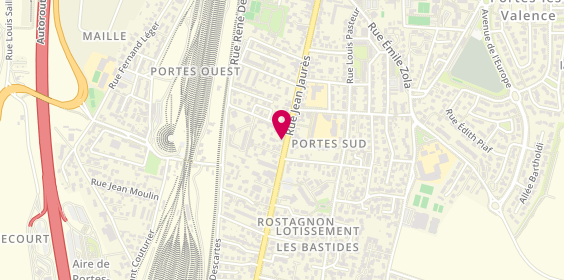 Plan de Eric Coiffure, 126 Rue Jean Jaurès, 26800 Portes-lès-Valence