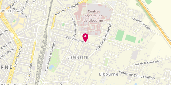 Plan de Coiffure Roseline, 72 Rue Delalande, 33500 Libourne