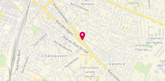 Plan de Espace Coiffure, 147 Rue Faventines, 26000 Valence
