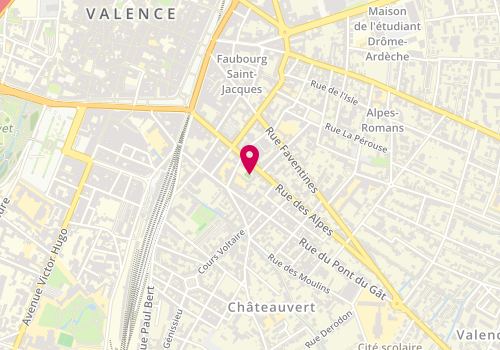Plan de Le Grimoire d'Emilie, 44 Rue des Alpes, 26000 Valence