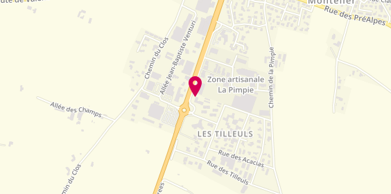 Plan de Bérénice Coiffure, 27 Rue des Charmilles, 26120 Montélier