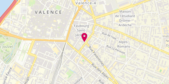 Plan de Coiffure Christine Carod, 50 Rue Faventines, 26000 Valence