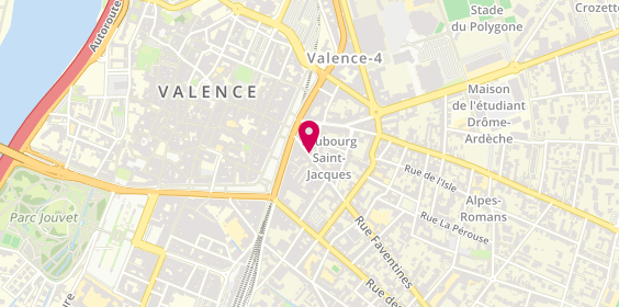Plan de Barber king, 9 Rue Faventines, 26000 Valence