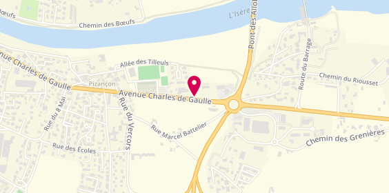 Plan de AD Coiffure Pizancon, 130 Avenue Charles de Gaulle Numéro D, 26300 Chatuzange-le-Goubet