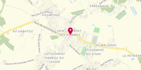 Plan de BERTIN Murielle, 6 Rue des Écoles, 24400 Saint-Laurent-des-Hommes