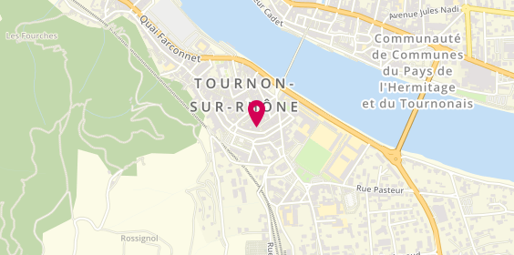 Plan de Bernard Coiffure, 64 Place du Grillet, 07300 Tournon-sur-Rhône