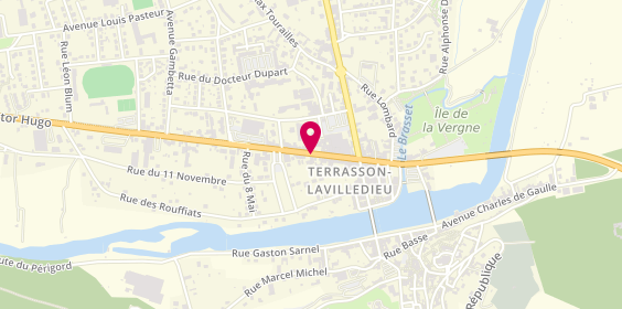 Plan de Laurent Coiffure, 27 avenue Victor Hugo, 24120 Terrasson-Lavilledieu
