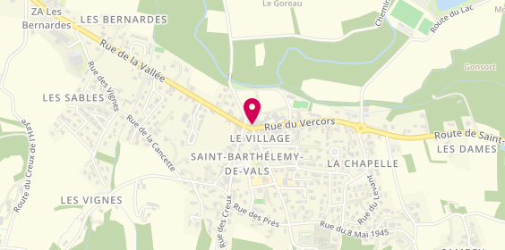 Plan de Left Coiffure, 3 Rue du Vercors, 26240 Saint-Barthélemy-de-Vals