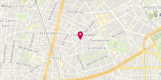 Plan de Kini Coiffure, 1 Rue Turenne, 38000 Grenoble