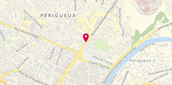 Plan de Mj top coiffure, 17 avenue Georges Pompidou, 24000 Périgueux