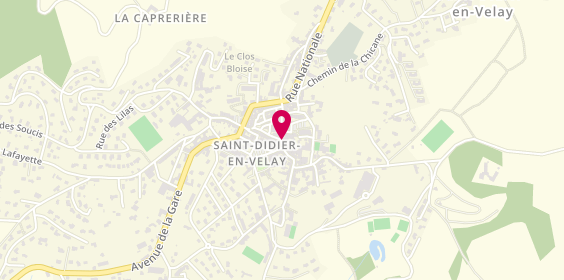 Plan de AMANDA COIFFURE et HANTRYA PRODUCTION, 2 place Général Rullière, 43140 Saint-Didier-en-Velay