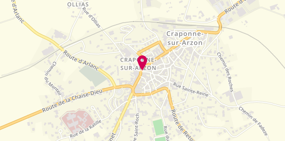 Plan de Coiffure Boucle d'Or Bernadette, 2 Boulevard du N, 43500 Craponne-sur-Arzon
