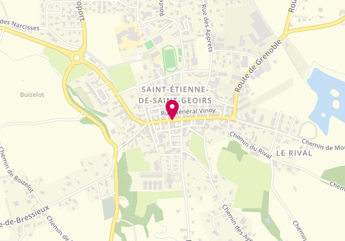 Plan de Cel 'Essentiel Coiffure, 20 grande Rue Octave Chenavas, 38590 Saint-Étienne-de-Saint-Geoirs