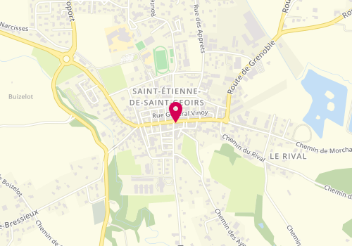 Plan de Sinta Coiffure, 38 grande Rue Octave Chenavas, 38590 Saint-Étienne-de-Saint-Geoirs