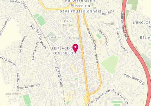 Plan de Coiffure Patrice Vial, 4 Place Morand, 38550 Le Péage-de-Roussillon