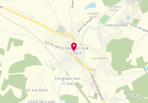 Plan de Sabine Coiffure, Le Bourg, 24800 Corgnac-sur-l'Isle