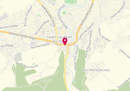 Plan de Madi'son Coiffure, 16 avenue Jean Jaurès, 38380 Saint-Laurent-du-Pont