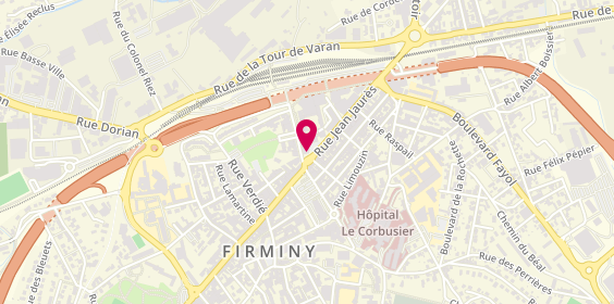 Plan de JL Coiffure, 59 Rue Jean Jaurès, 42700 Firminy