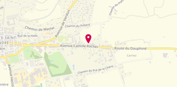 Plan de Amandine DELPHIN Coiffure A Domicile, 72 avenue Camille Rocher, 38260 La Côte-Saint-André