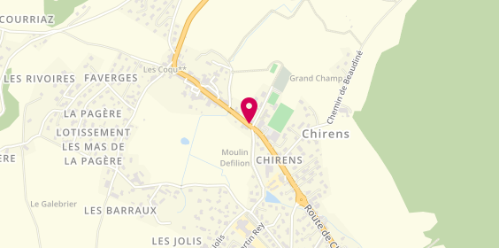 Plan de F.B Coiffure, Route du Bourg, 38850 Chirens