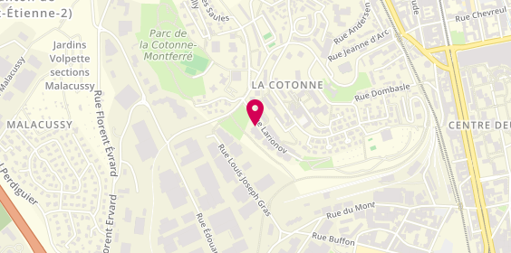 Plan de J'Em Coiff, 10 Rue Larionov, 42100 Saint-Étienne