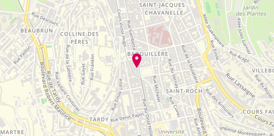 Plan de Karim Coiffeur, 50 Rue Gambetta, 42000 Saint-Étienne
