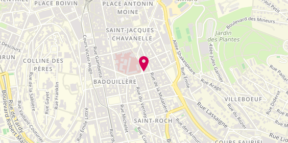 Plan de Prestige Coiffure Masculin, 17 Rue Badouillère, 42000 Saint-Étienne