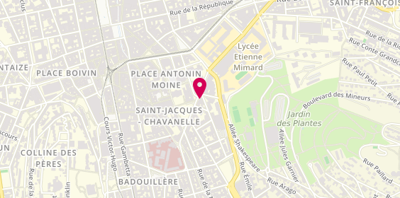 Plan de Seven Barber Chavanelle, 17 place Chavanelle, 42000 Saint-Étienne