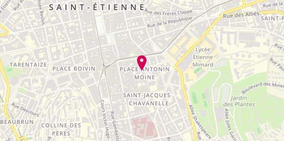 Plan de Identi-T, 2 place Antonin Moine, 42000 Saint-Étienne