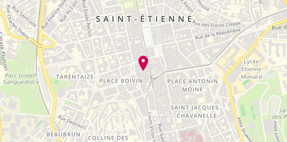 Plan de Vahe Coiffure, 3 Rue Sainte-Catherine, 42000 Saint-Étienne