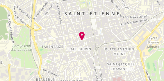 Plan de Beaubrun Coiffure, 9 Rue Georges Teissier, 42000 Saint-Étienne