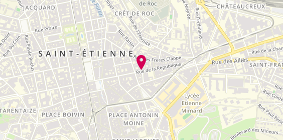 Plan de Ed Style Coiffure, 25 Rue de la Republique, 42000 Saint-Étienne