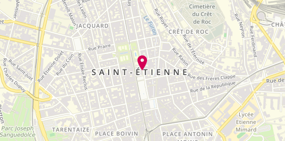 Plan de Coiffeur des Arcades, 19 Rue Gérentet, 42000 Saint-Étienne