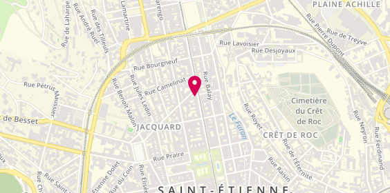 Plan de Frederic Moreno Coiffure, 25 Rue Charles de Gaulle, 42000 Saint-Étienne